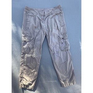 Ann Taylor LOFT Tan Khaki Cargo Pants Womens Utility Jogger Trousers Size 8
